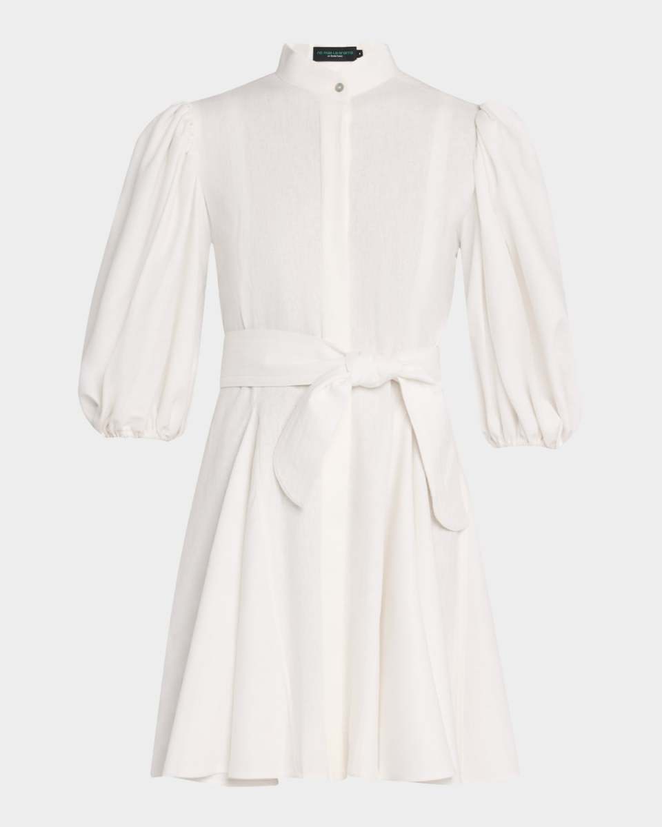 Bromelia Linen Mini Shirtdress